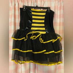 Womens Bumblebee Costume with Stockings and Arm Warmers and Wings